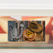 Western Hoefijzer Cowboy Pet Lasso Labels (Aangebracht)
