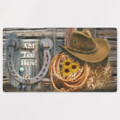 Western Hoefijzer Cowboy Pet Lasso Labels (Design 2)