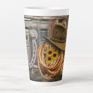 Western Hoefijzer Cowboy Pet Lasso Latte Mok