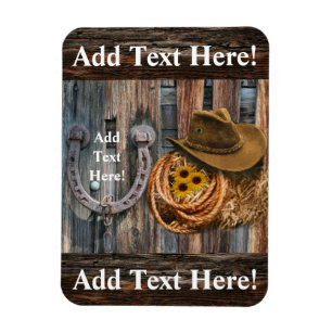 Western Hoefijzer Cowboy Pet Lasso Magneet