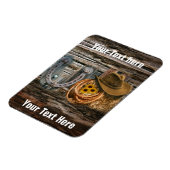 Western Hoefijzer Cowboy Pet Lasso Magneet (Linkerzijde)