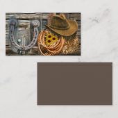 Western Hoefijzer Cowboy Pet Lasso Visitekaartje (Voorkant / Achterkant)