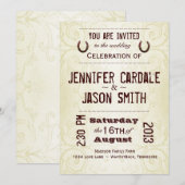 Western Hoefijzer in het land Kaart (Voorkant / Achterkant)