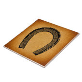 Western Hoefijzer Kunst  Antiek land Kunst Tegeltje (Zijkant)