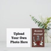 Western Hoefijzer Vakantie Fotokaart Feestdagenkaart (Staand voorkant)