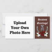 Western Hoefijzer Vakantie Fotokaart Feestdagenkaart (Voorkant)