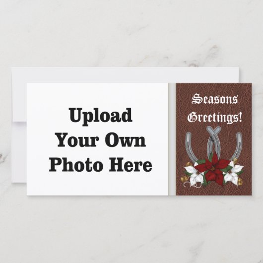 Western Hoefijzer Vakantie Fotokaart Feestdagenkaart (Voorkant)