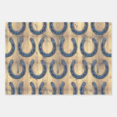 Western Hoefijzer van paardenstaarten en schuurpla Inpakpapier Vel (Voorkant 3)