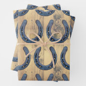 Western Hoefijzer van paardenstaarten en schuurpla Inpakpapier Vel (In situ)