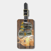 Western Hoefijzer van paardenwagon Cowboy Boots Bagagelabel (Voorkant verticaal)