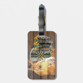 Western Hoefijzer van paardenwagon Cowboy Boots Bagagelabel (Achterkant verticaal)