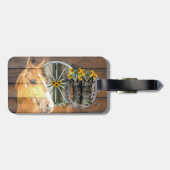 Western Hoefijzer van paardenwagon Cowboy Boots Bagagelabel (Achterkant horizontaal)