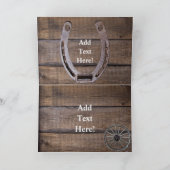 Western Hoefijzer van paardenwagon Cowboy Boots C Kaart (Binnen)