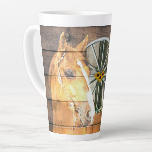 Western Hoefijzer van paardenwagon Cowboy Boots Latte Mok