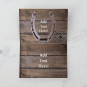 Western Hoefijzer van paardenwagon Cowboy Boots N Notitiekaartje (Binnen)