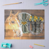 Western Hoefijzer van paardenwagon Cowboy Boots Tissuepapier (Craft)