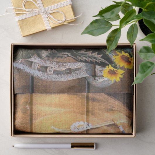 Western Hoefijzer van paardenwagon Cowboy Boots Tissuepapier (Geschenk)