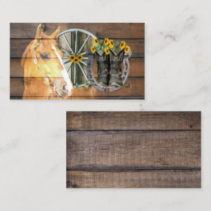 Western Hoefijzer van paardenwagon Cowboy Boots Visitekaartje