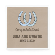 Western Hoefijzer Wedding Napkins Persoonlijk