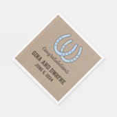 Western Hoefijzer Wedding Napkins Persoonlijk Servet (Hoek)
