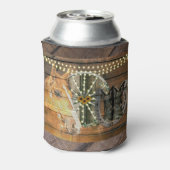 Western Hoefijzer zwoegwiel Cowboy Boots Blikjeskoeler (Blikje Achterkant)