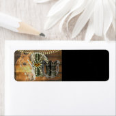 Western Hoefijzer zwoegwiel Cowboy Boots Etiket (Insitu)