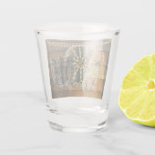 Western Hoefijzer zwoegwiel Cowboy Boots Shot Glas (Achterkant)