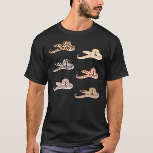 Western Hognose Pattern, Morphs Normal, Albino T-shirt (Voorkant)