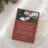 Western Holiday Merry Married Wedding  Bedankkaart