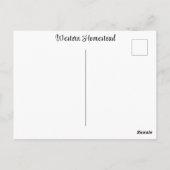 Western Homestead Ranch Boerderij Waterverf schild Briefkaart (Achterkant)