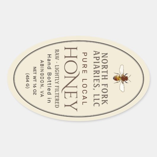 Western Honeybee 16 oz Queenline Jar Honey Label (Voorkant)