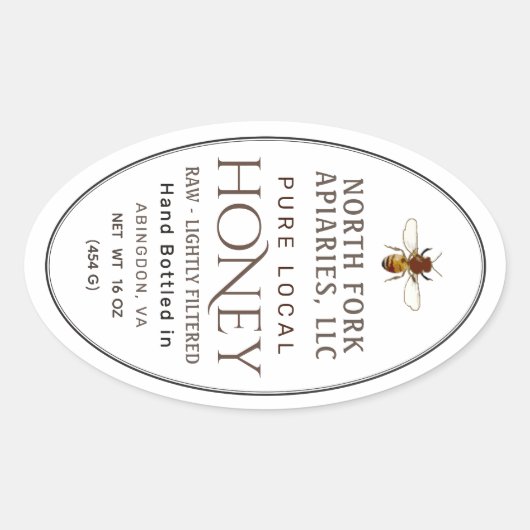 Western Honeybee Queenline Jar Label (Voorkant)