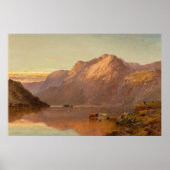 Western hoogland landschap Ranch Painting Poster (Voorkant)