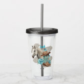 Western Horse  Acryl Drinkbeker (Voorkant)