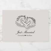 Western Horse Country Rustic is net getrouwd Likeurfles Etiket (Enkel label)