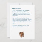 Western Horse Floral Birthday Invitation – White Kaart (Achterkant)