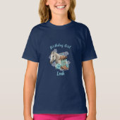 Western Horse Floral Birthday- Navy T-shirt (Voorkant)