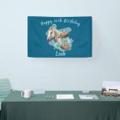 Western Horse Floral Equestrian- Navy Spandoek (Beurs)