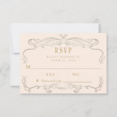 Western Horse Lovers Pink Wedding RSVP Card (Voorkant)