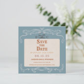 Western Horse Lovers Wedding Save the Date Card (Staand voorkant)