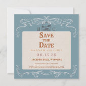 Western Horse Lovers Wedding Save the Date Card (Voorkant)