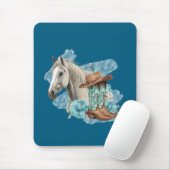 Western Horse Mouse Pad- Navy Muismat (Met muis)