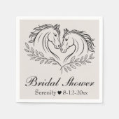 Western Horse Rustic Country Vrijgezellenfeest Servet (Voorkant)