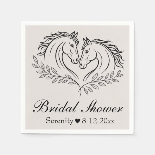 Western Horse Rustic Country Vrijgezellenfeest Servet (Voorkant)