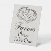 Western Horse Rustic Country Wedding Favor  Reclamebord Met Voetstuk (Voorkant)