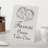 Western Horse Rustic Country Wedding Favor  Reclamebord Met Voetstuk (Insitu)
