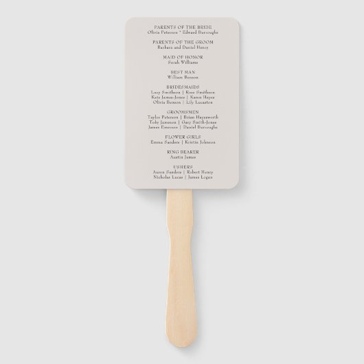 Western Horse Rustic Country Wedding Program  Handwaaier (Achterkant)