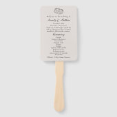 Western Horse Rustic Country Wedding Program Handwaaier (Voorkant)