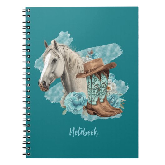 Western Horse Spiral Note Book Notitieboek (Voorkant)