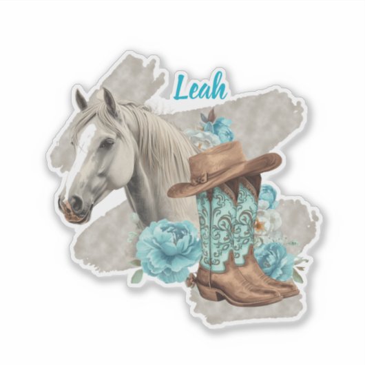 Western Horse Sticker (Voorkant)